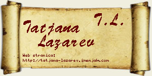 Tatjana Lazarev vizit kartica